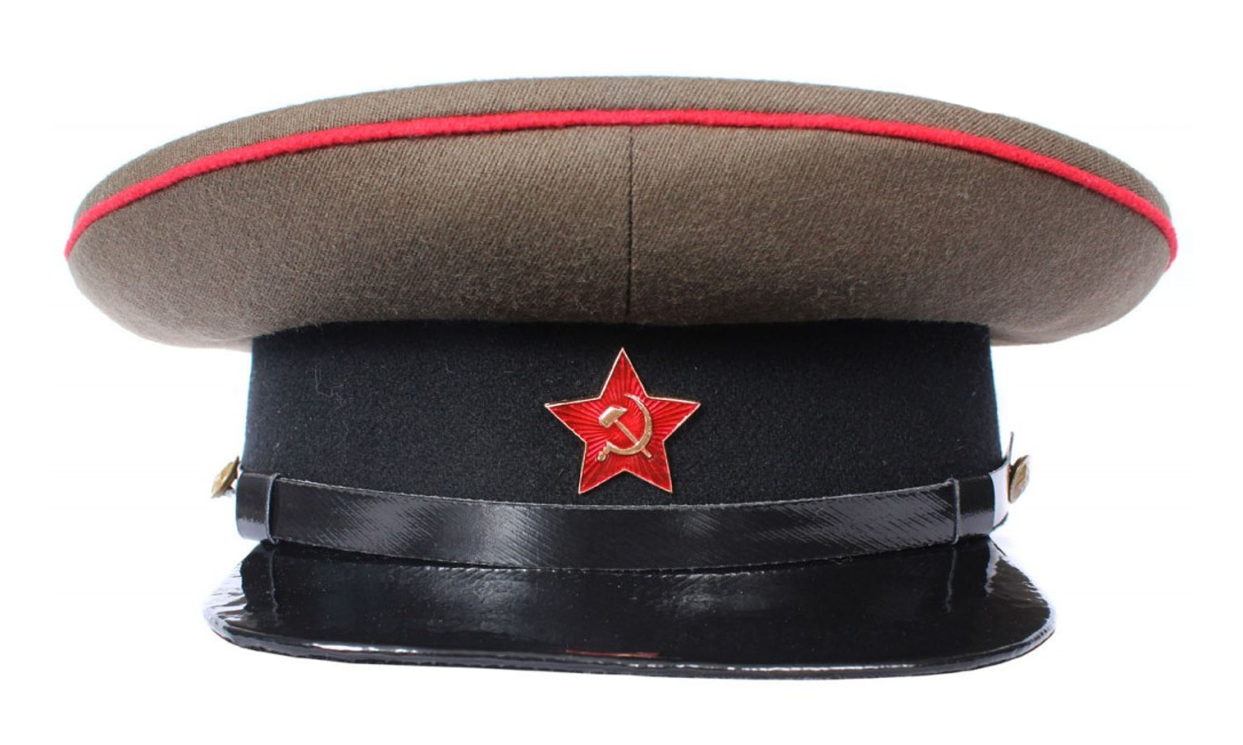 Soviet RKKA Artillery Army Visor hat with badge